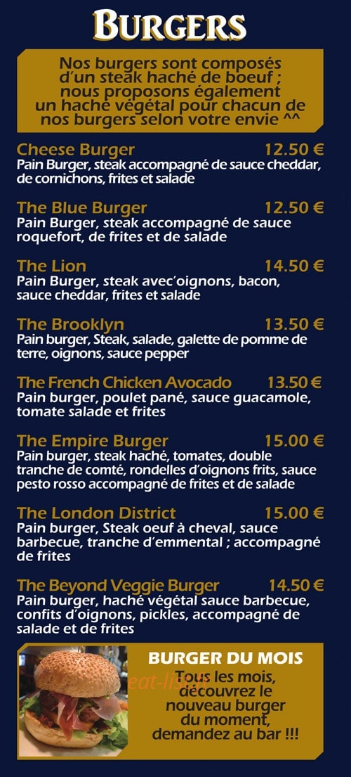 The Lions — carte page 3