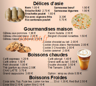 The sandwicherie — carte page 2