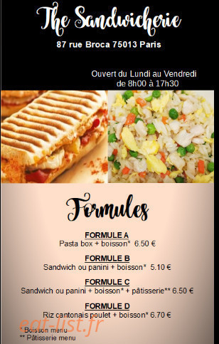 The sandwicherie — carte page 4