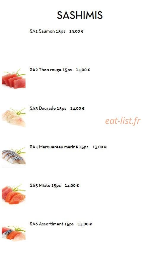 Traiteur d'asie — carte page 19