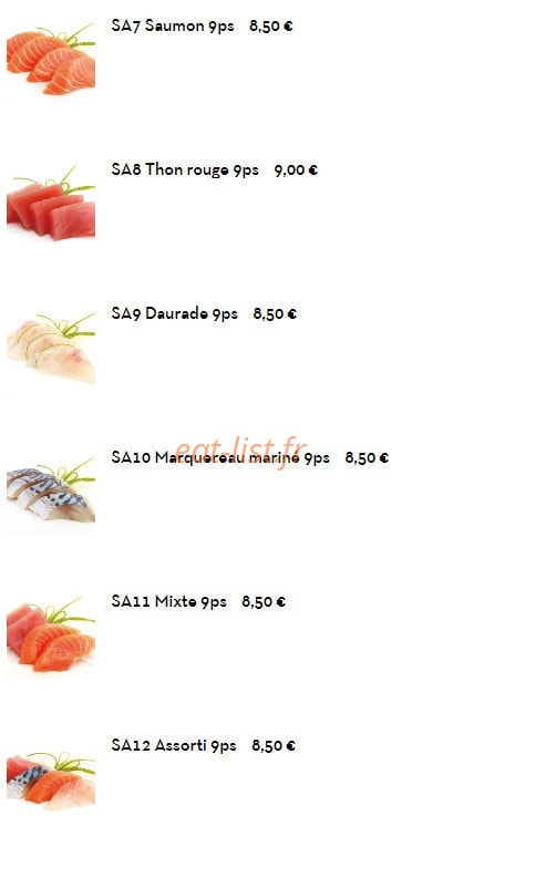 Traiteur d'asie — carte page 20
