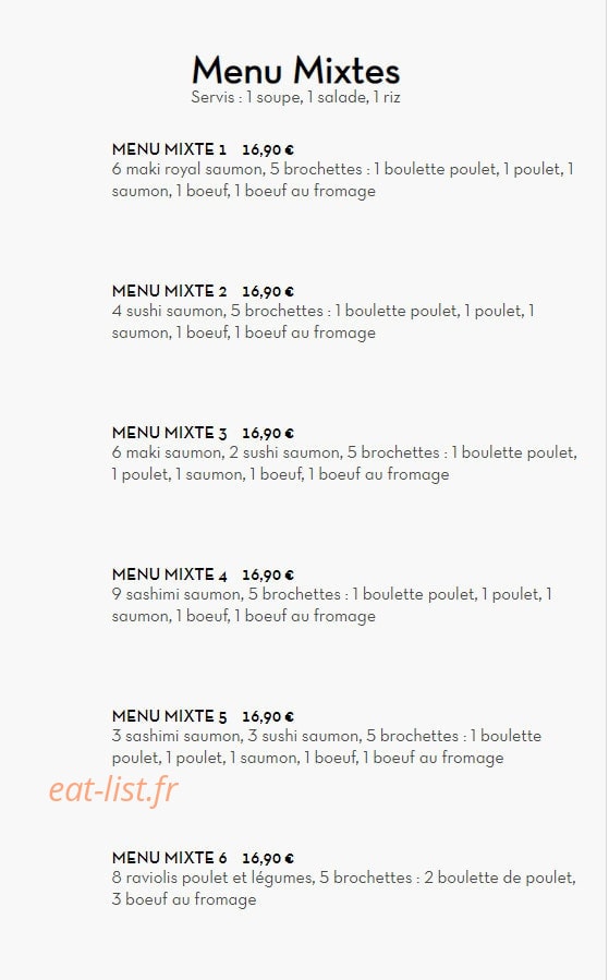 Traiteur d'asie — carte page 5