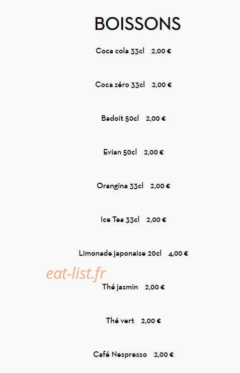 Traiteur d'asie — carte page 21