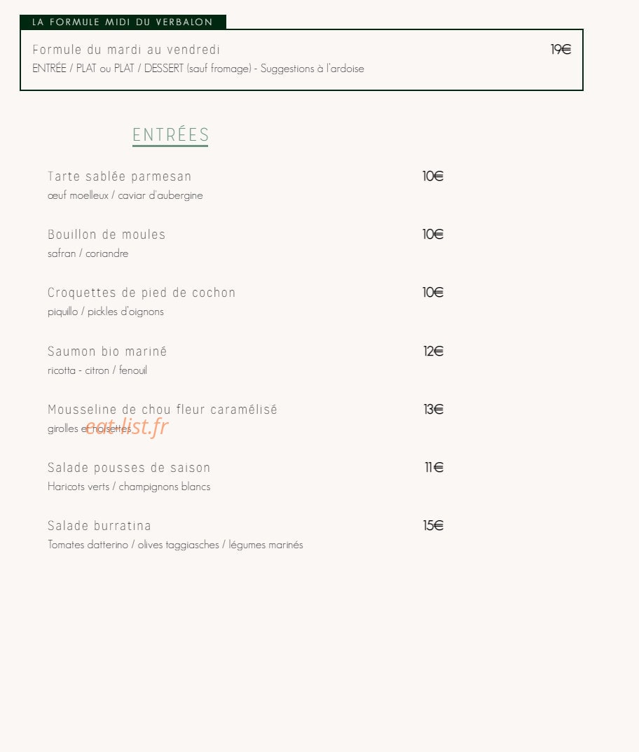 Verbalon — carte page 1