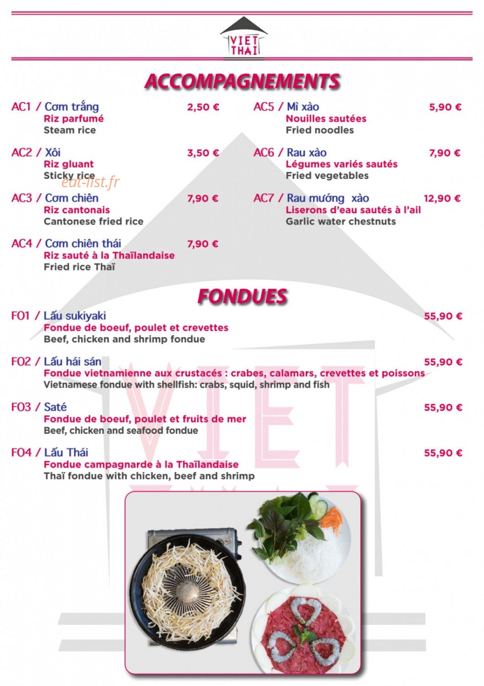 Viet Thaï — carte page 12