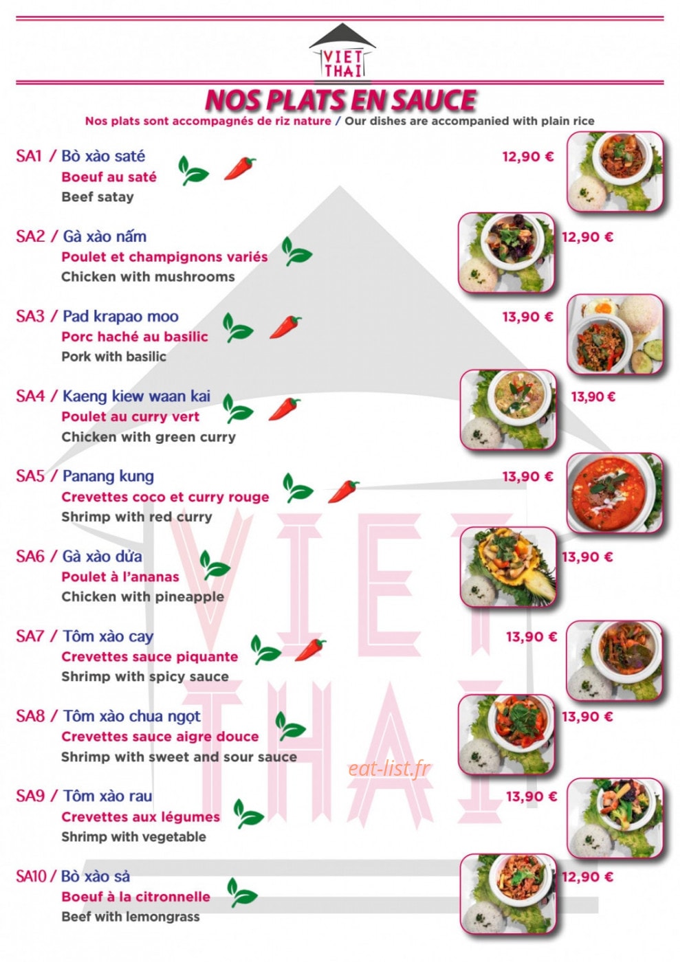 Viet Thaï — carte page 11