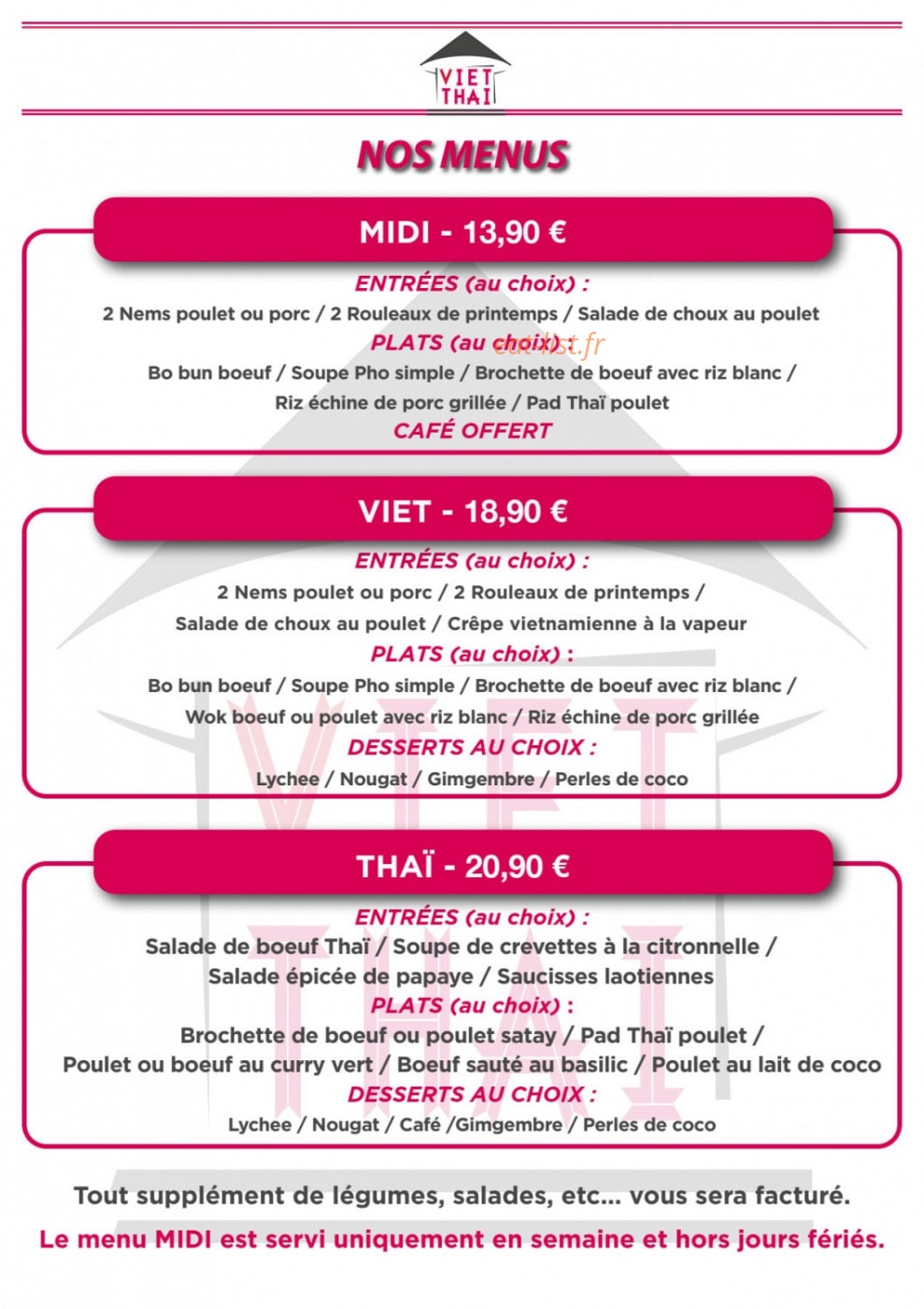 Viet Thaï — carte page 13