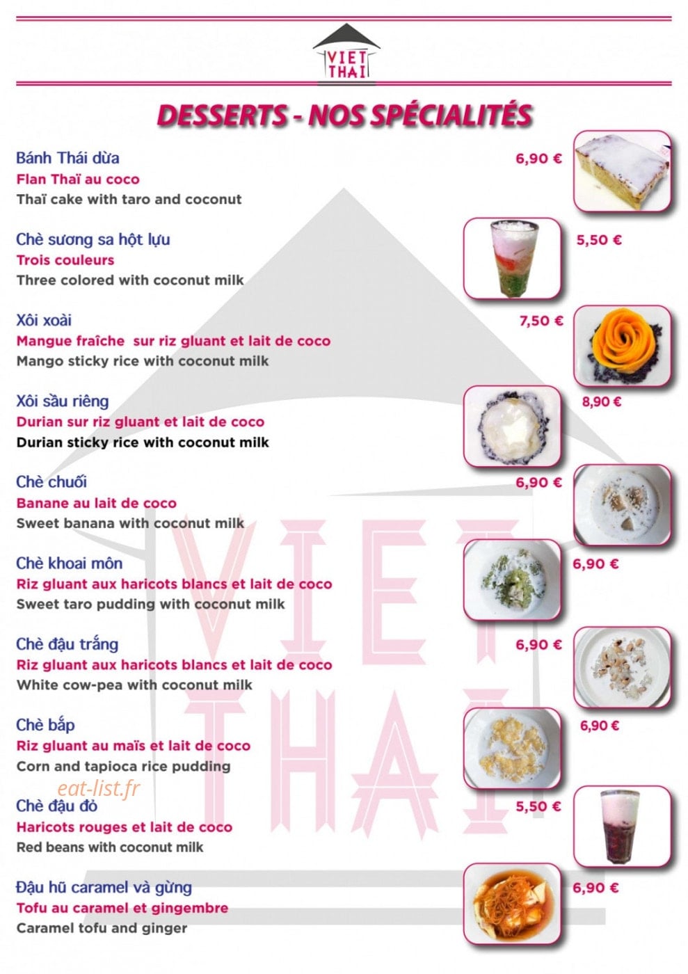 Viet Thaï — carte page 15