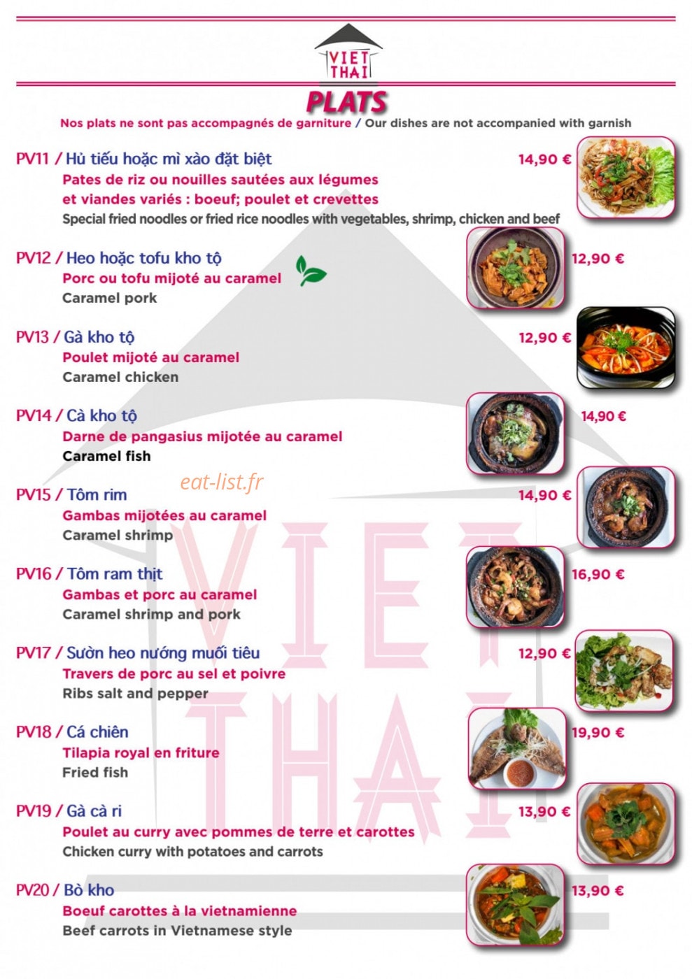 Viet Thaï — carte page 9