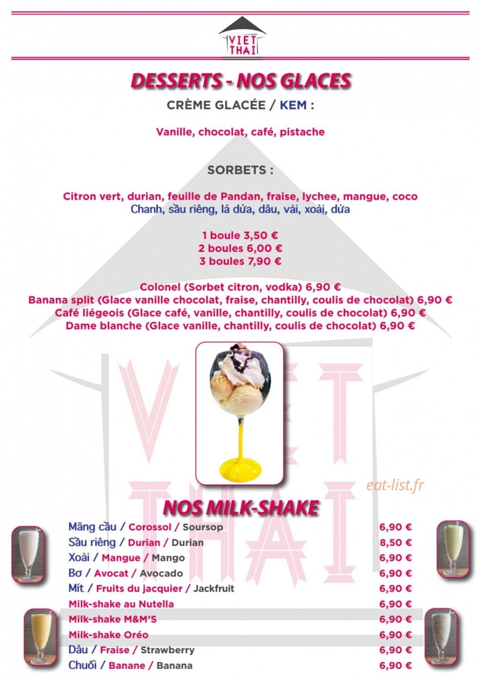 Viet Thaï — carte page 16