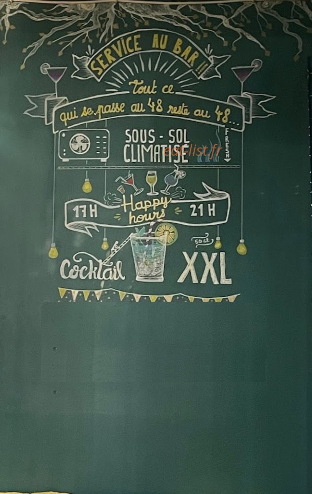 48 Cocktail Club — carte page 1