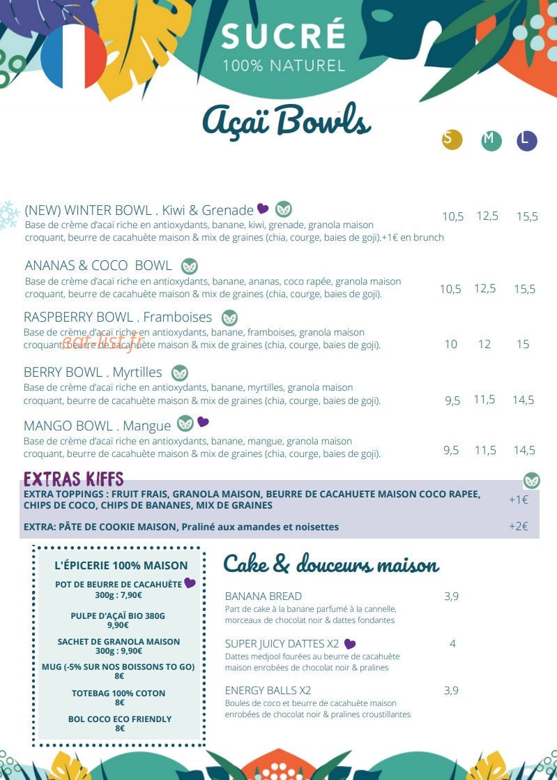 Açaï & You — carte page 3