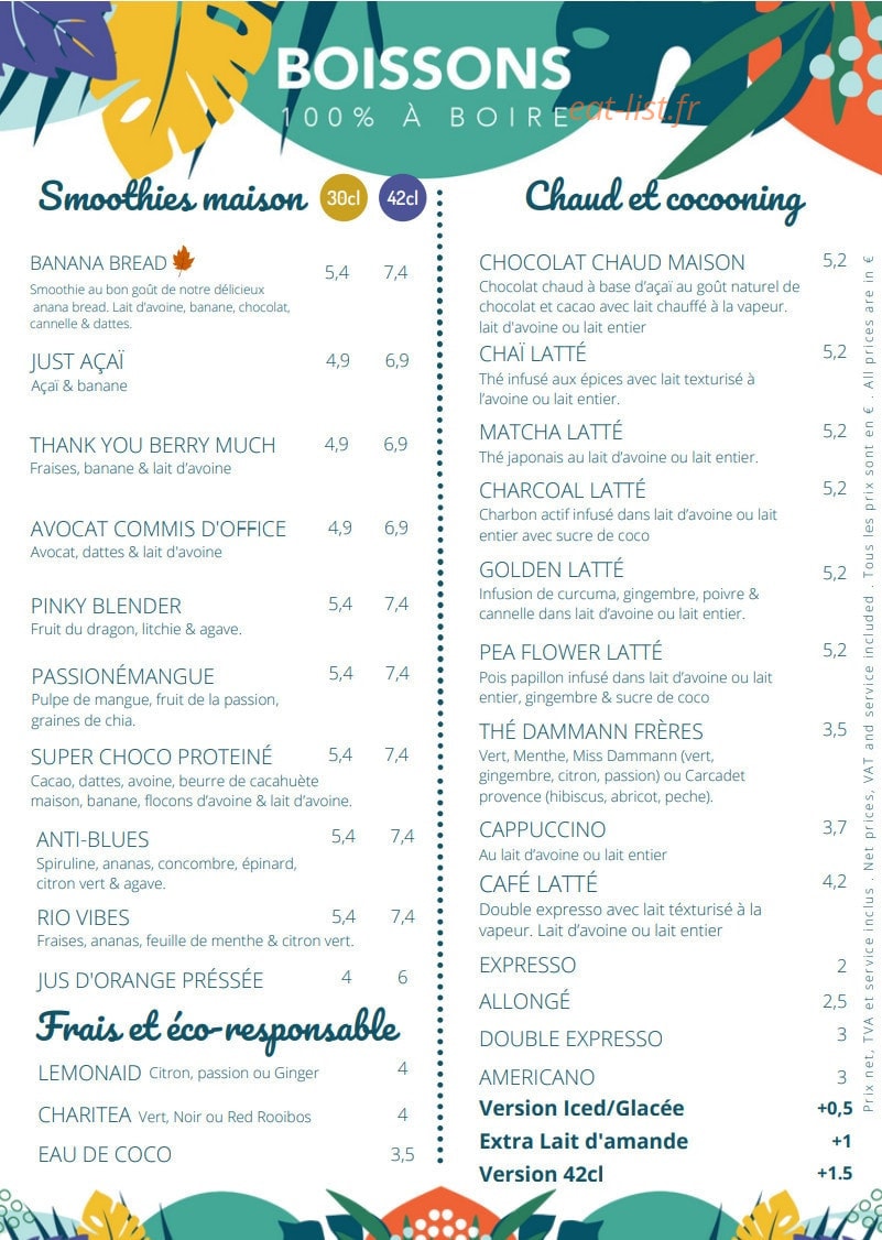 Açaï & You — carte page 4