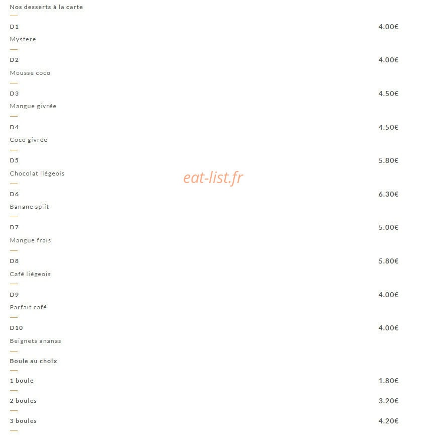 Asia Food — carte page 15