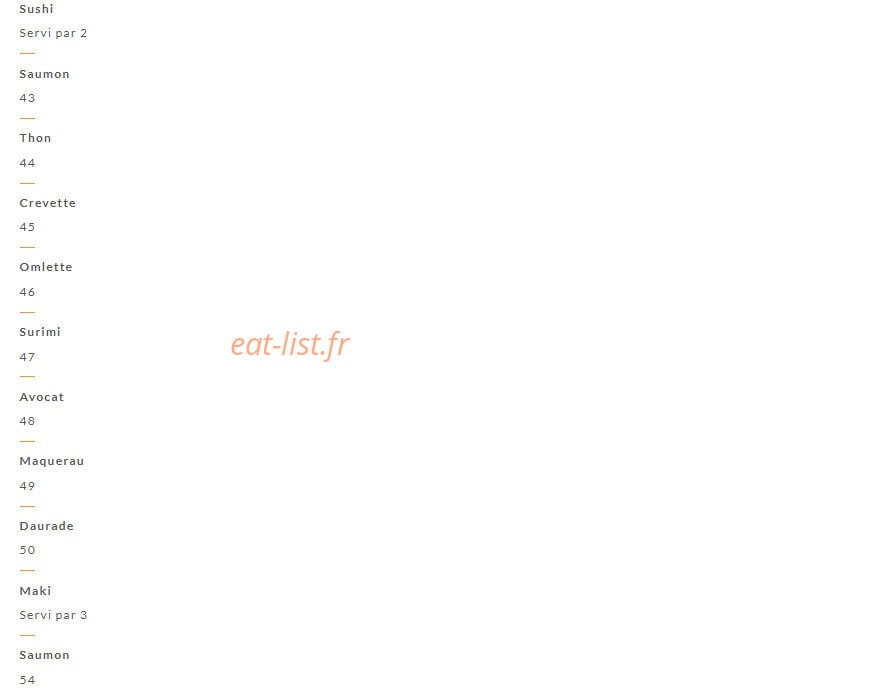 Asia Food — carte page 4