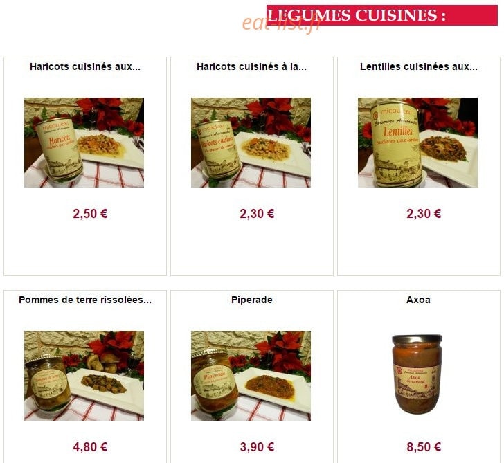 Aux Produits du Sud Ouest — carte page 9