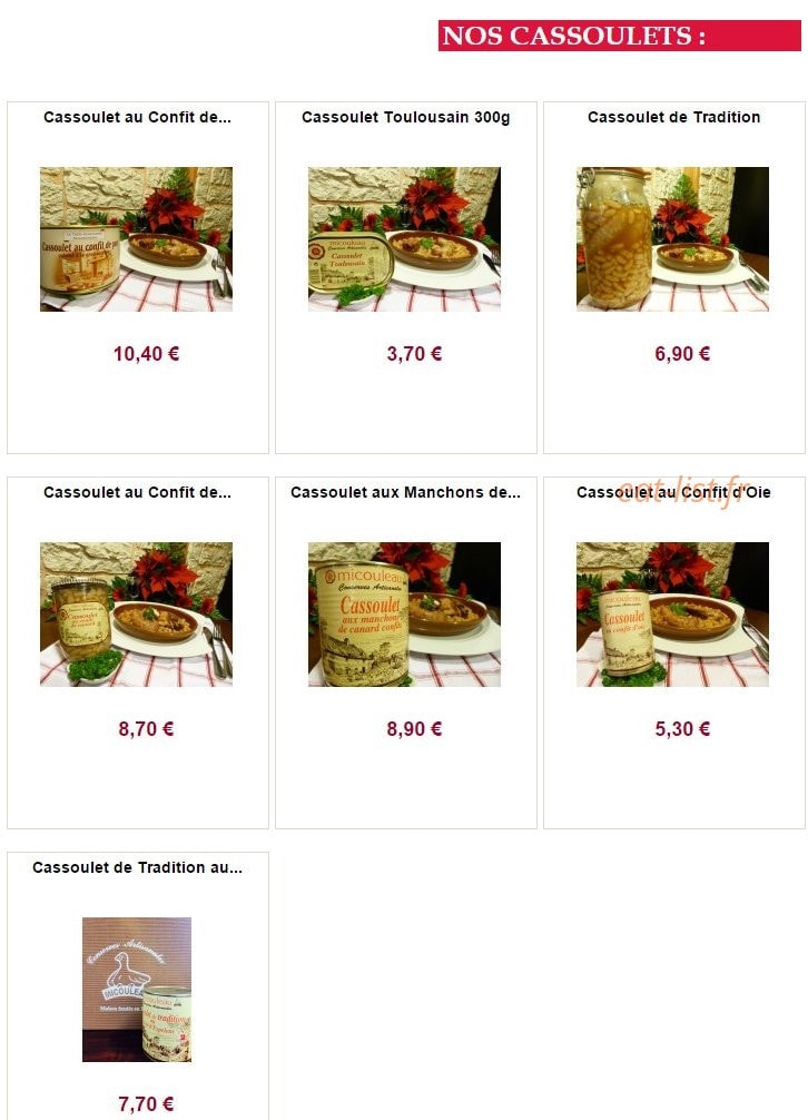Aux Produits du Sud Ouest — carte page 5