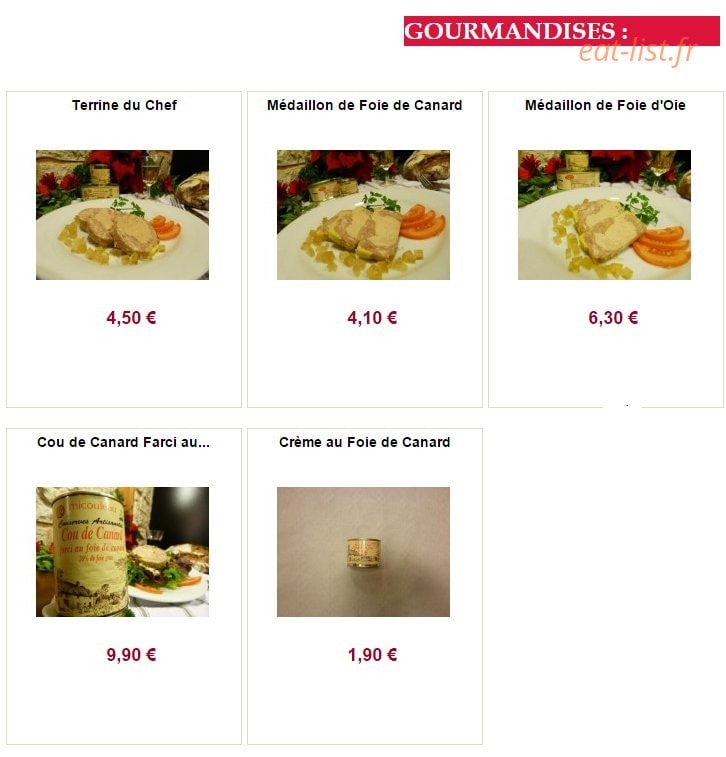 Aux Produits du Sud Ouest — carte page 2