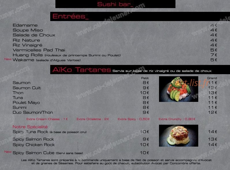Ayko Sushi — carte page 18