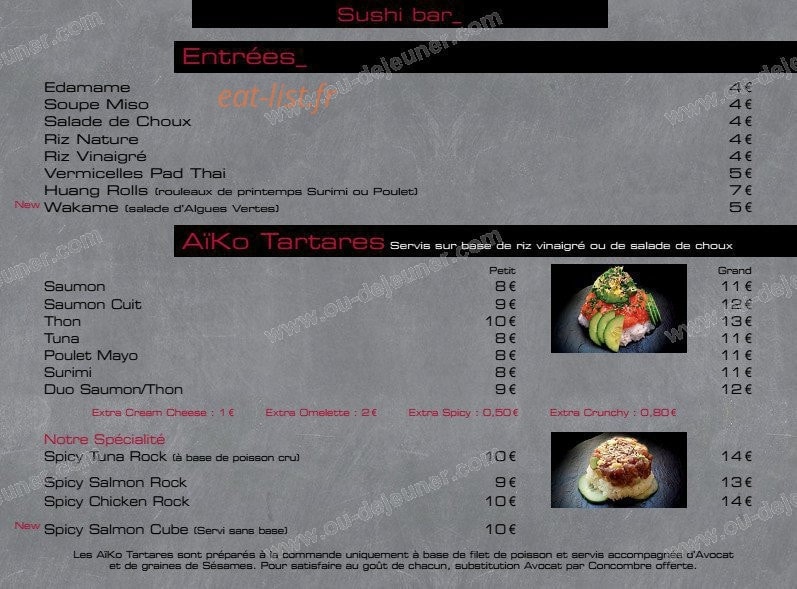 Ayko Sushi — carte page 10
