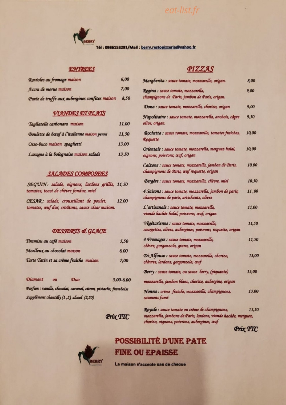 Berry — carte page 1
