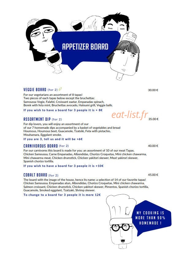 Bistro Cobalt — carte page 6