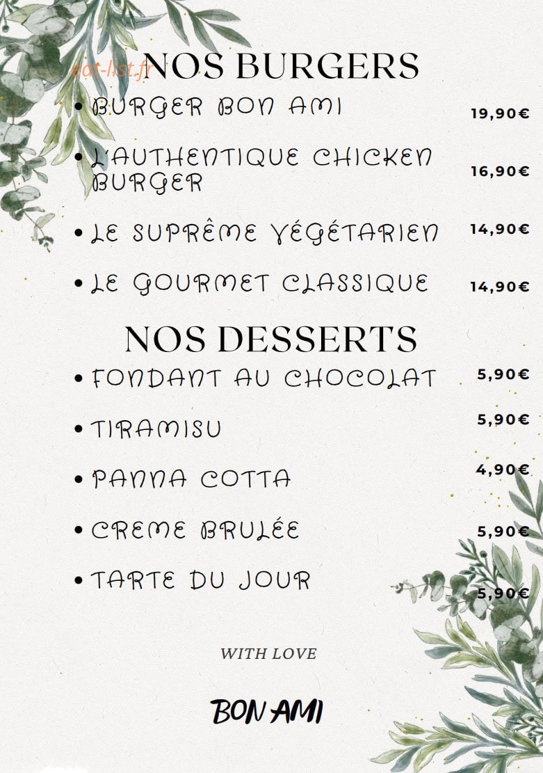 Bon Ami — carte page 3