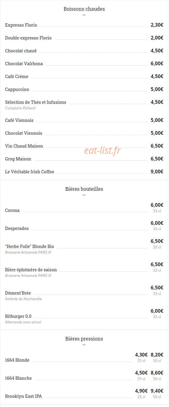 Café Chinchin — carte page 2