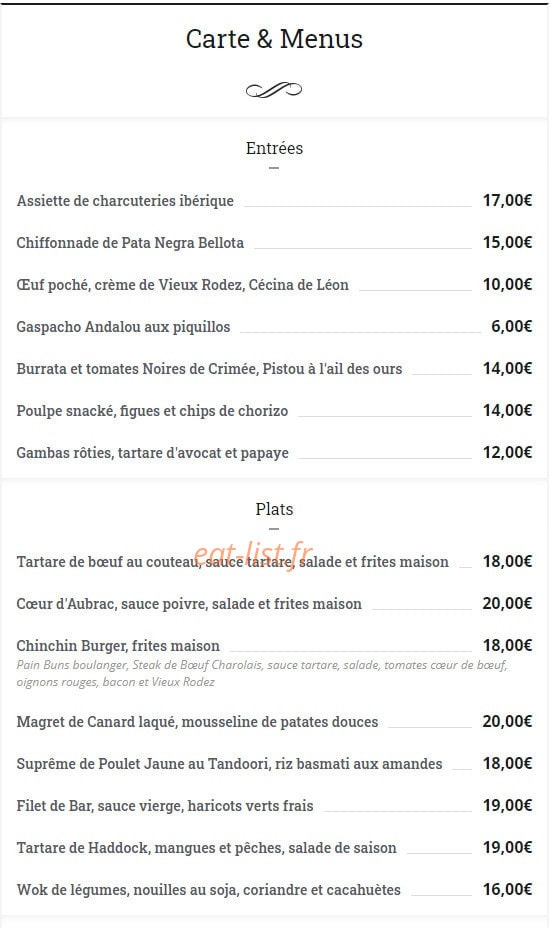 Café Chinchin — carte page 8