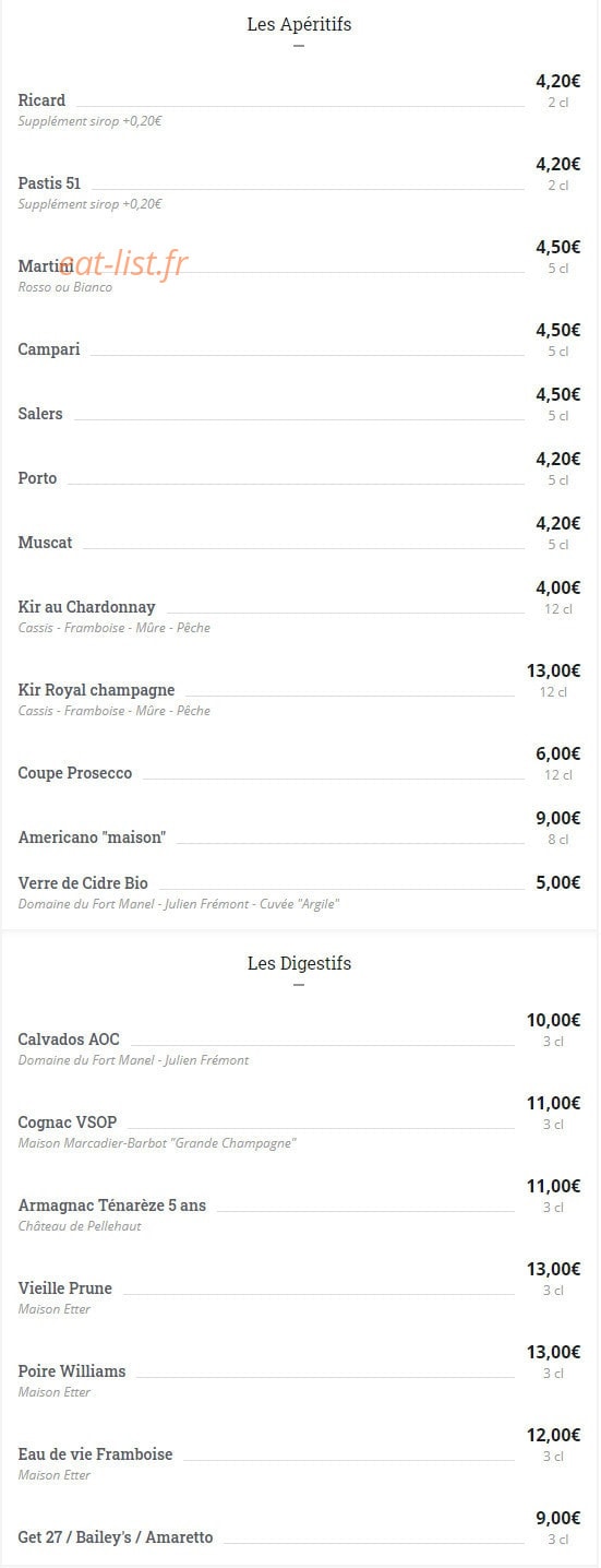 Café Chinchin — carte page 3