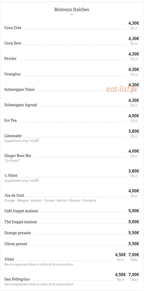 Café Chinchin — carte page 1