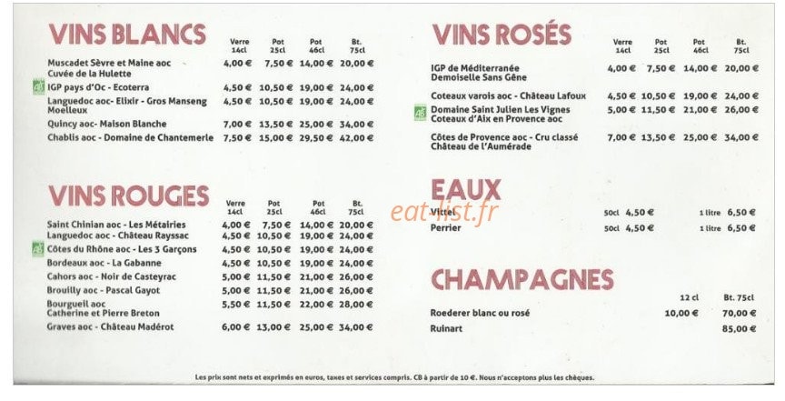Café D'Orléans — carte page 5