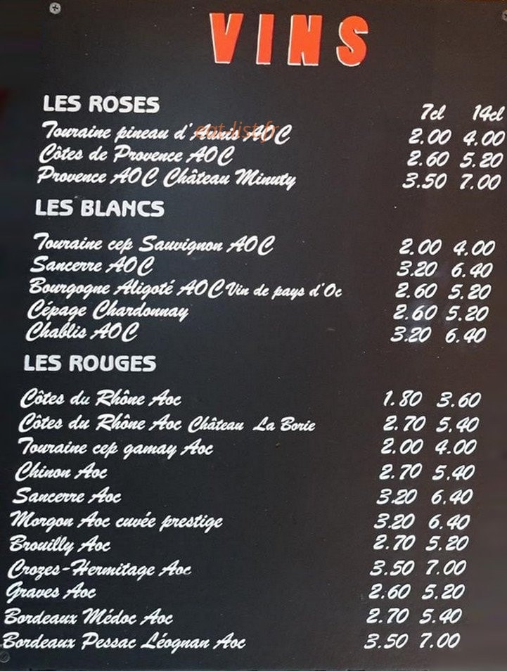 Cafe Daguerre — carte page 3