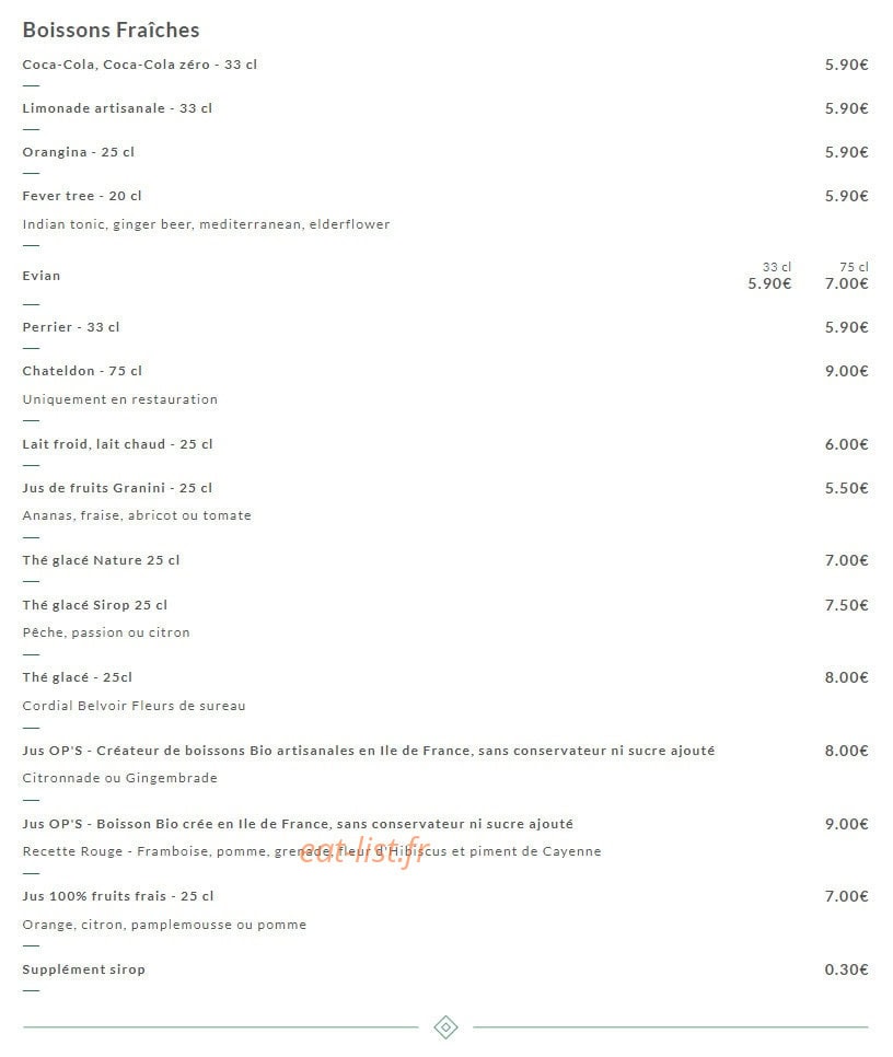 Café de la Place — carte page 10