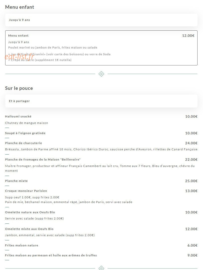 Café de la Place — carte page 7
