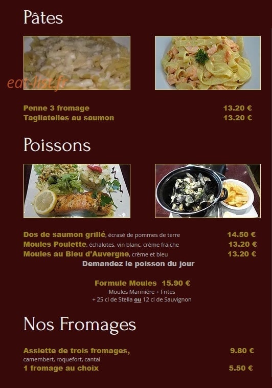 Café Gaité — carte page 2
