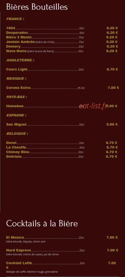 Café Gaité — carte page 12