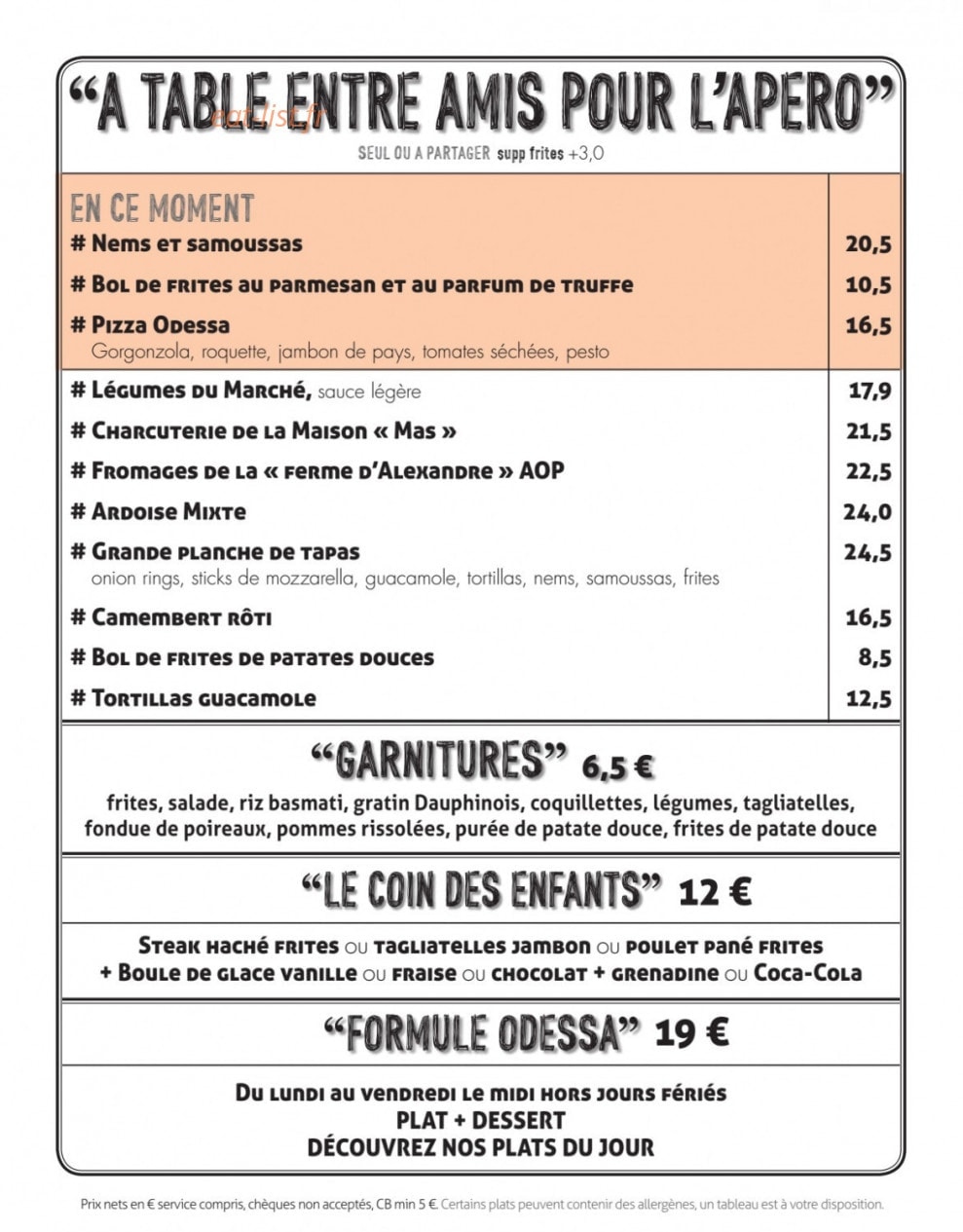 Café Odessa — carte page 5