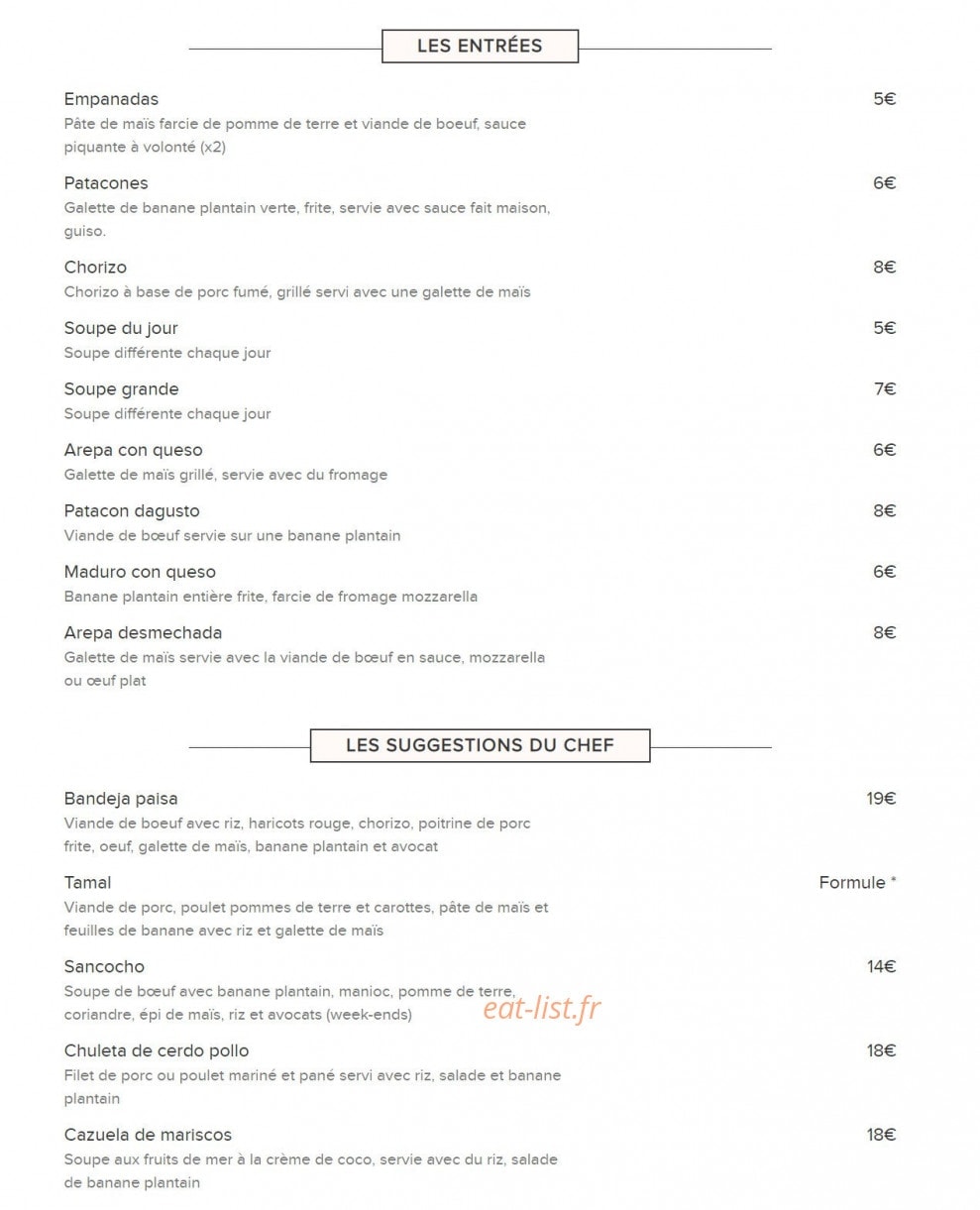 Casa Dagusto — carte page 1