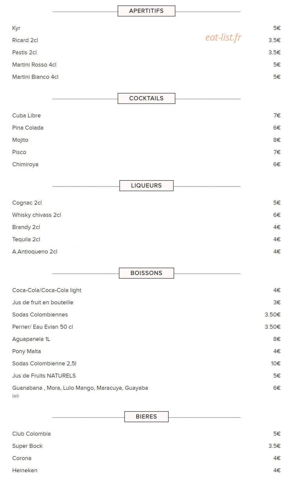 Casa Dagusto — carte page 3
