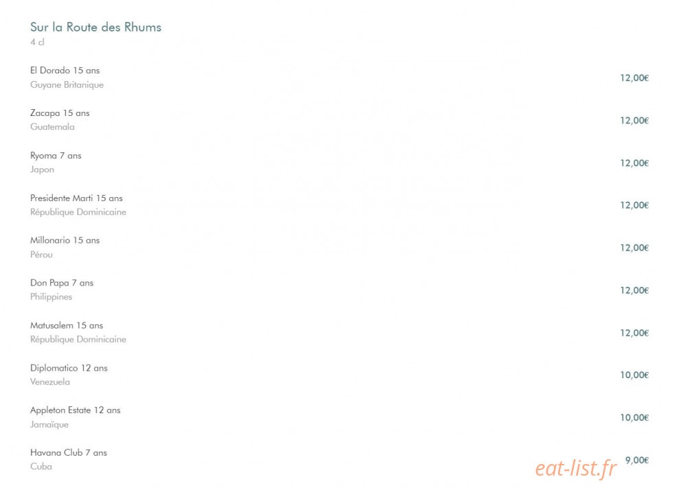 Chez Alphonse — carte page 7