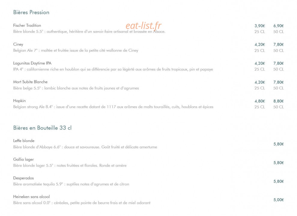 Chez Alphonse — carte page 5