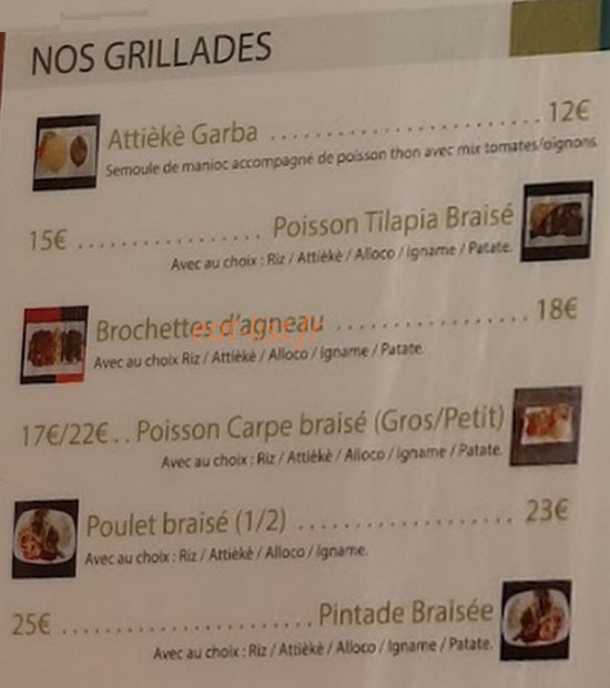 Chez Fatou — carte page 4