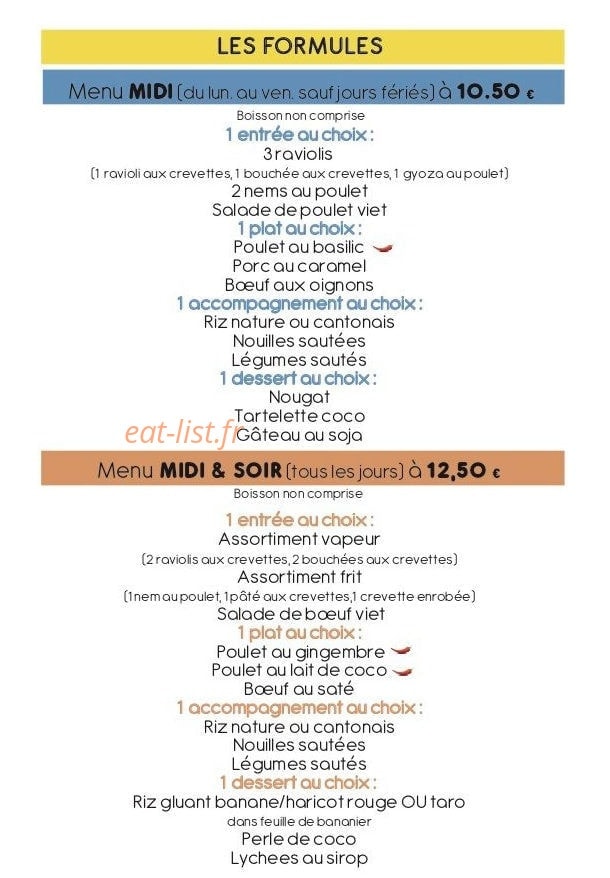 Chez Joy — carte page 2