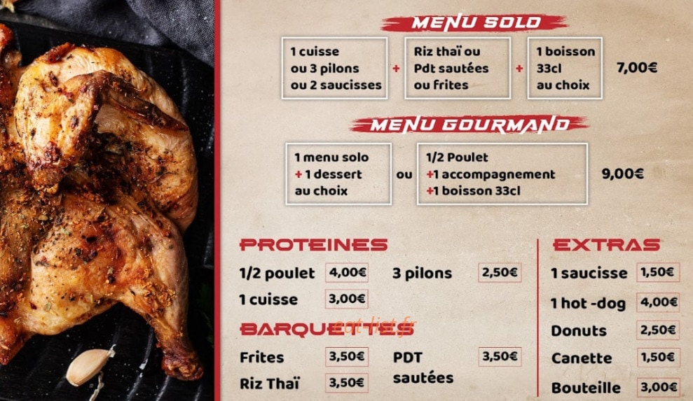 Chick 'n Co — carte page 1