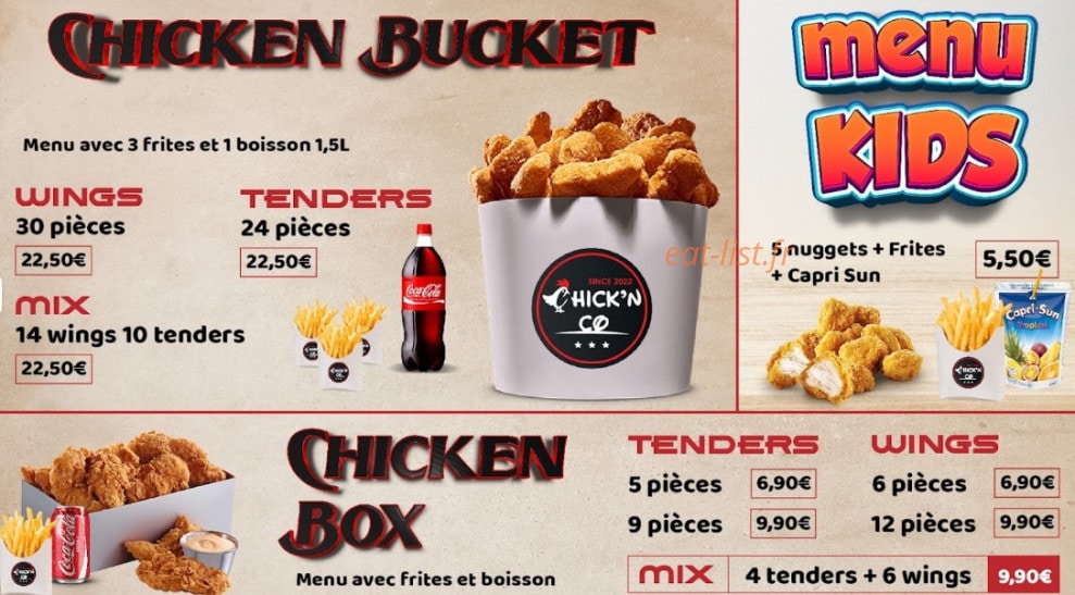 Chick 'n Co — carte page 2