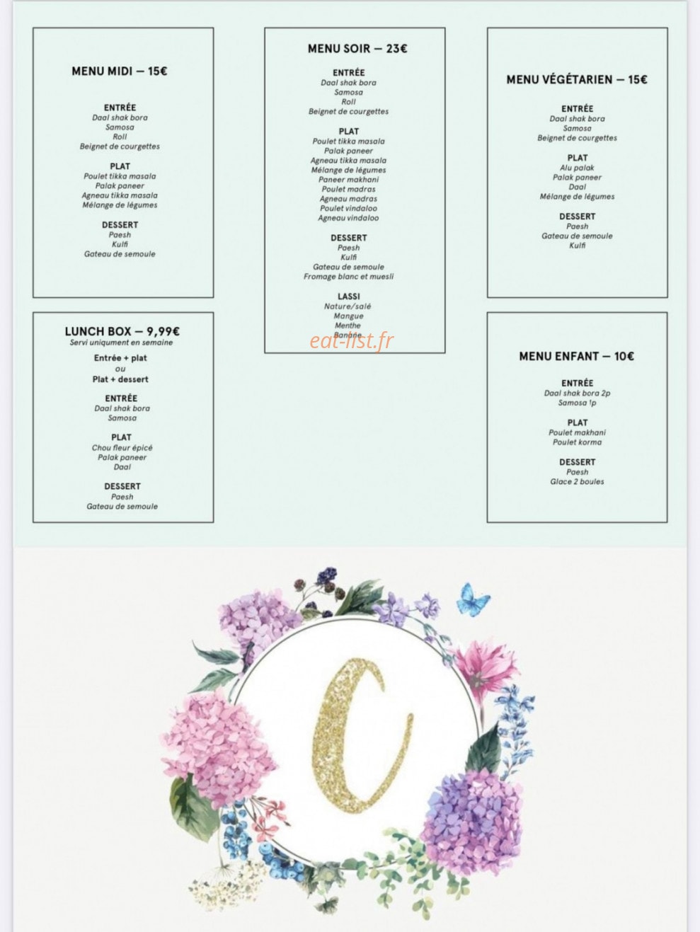 Coriandre — carte page 4