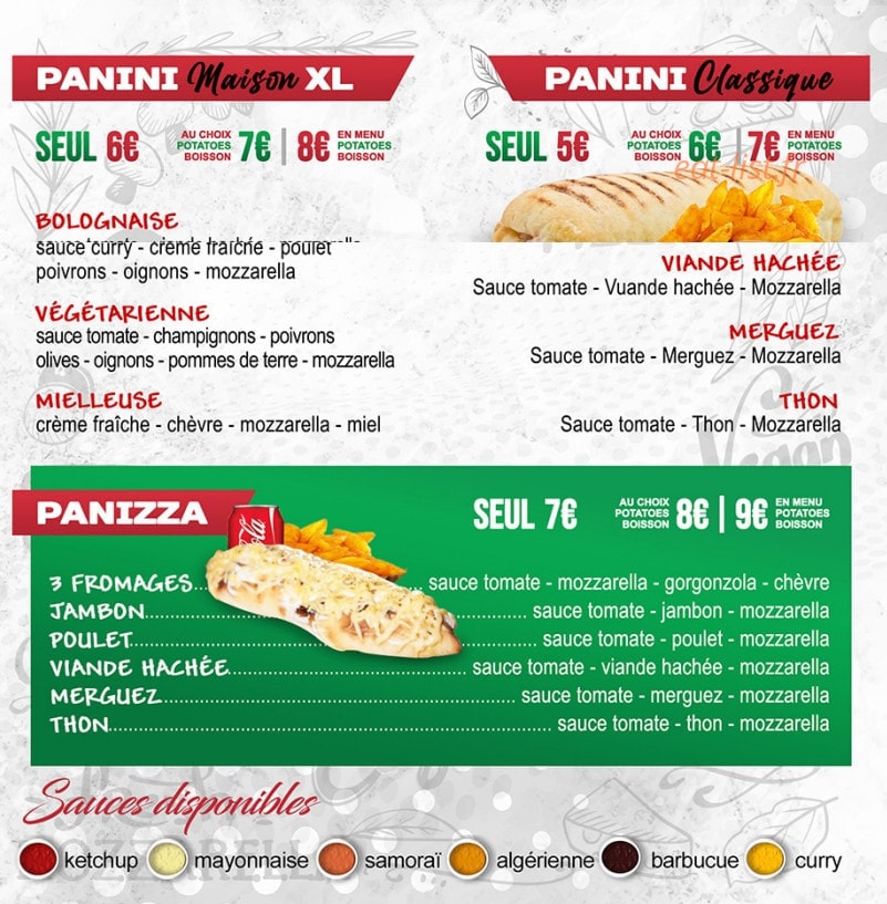 Delicia Pizza — carte page 3