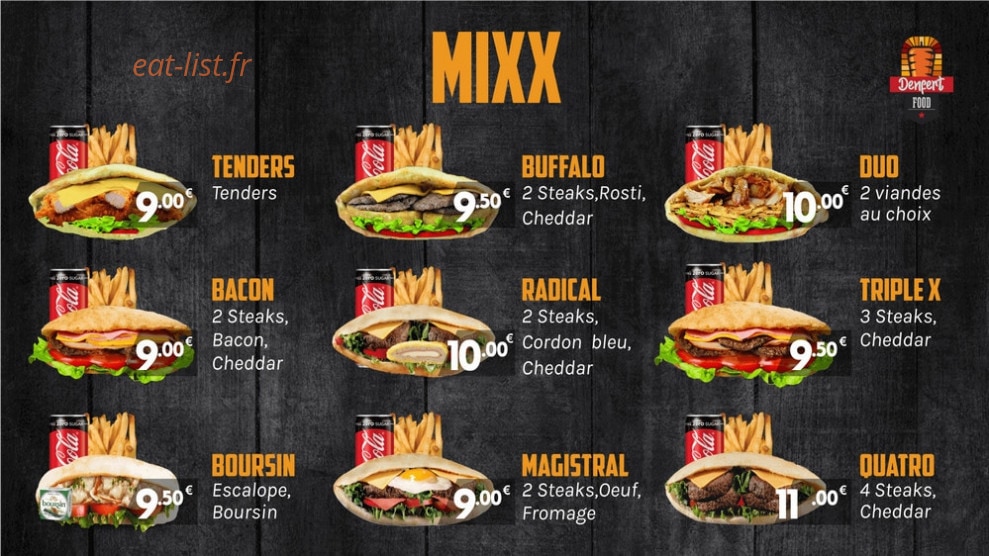 Denfert Food — carte page 2