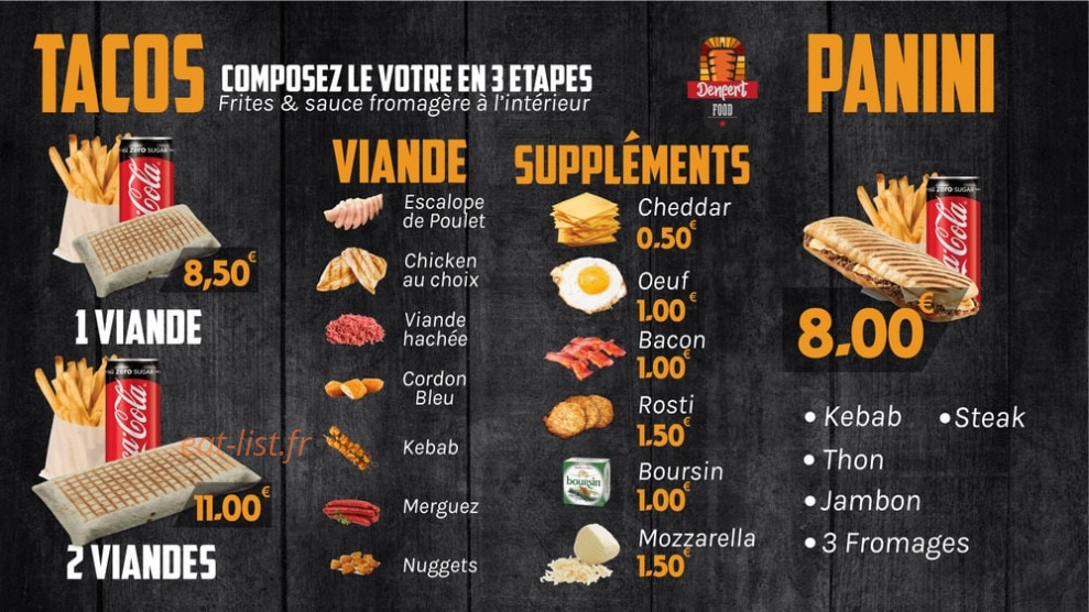 Denfert Food — carte page 3